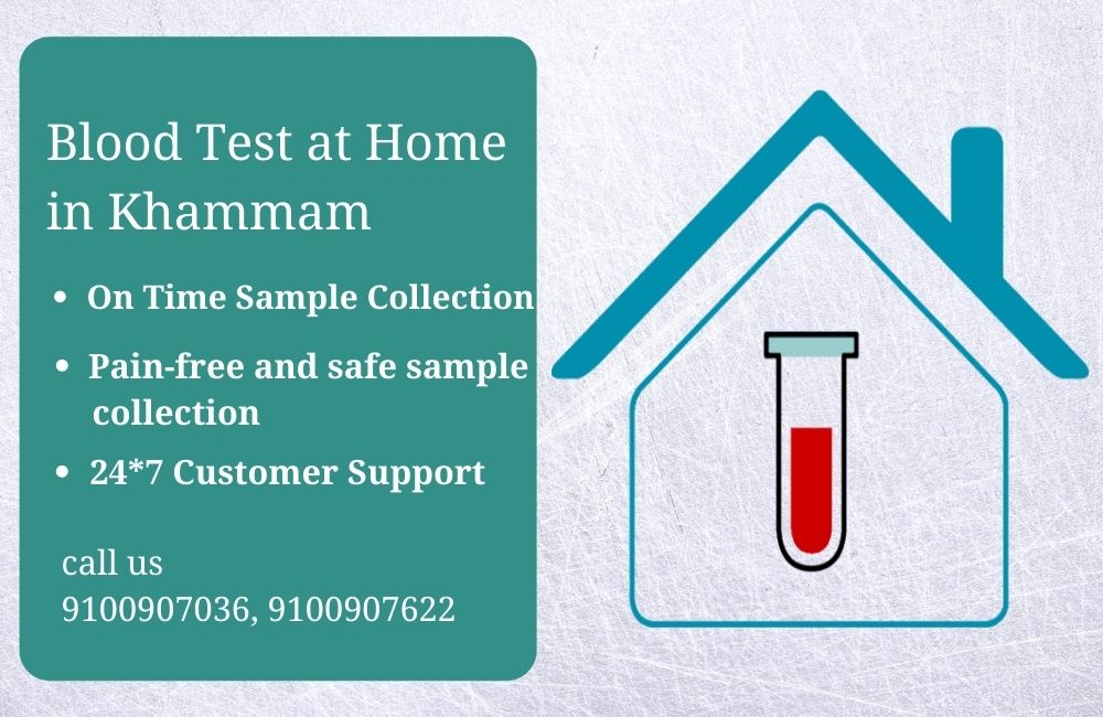 Blood test at home in Khammam